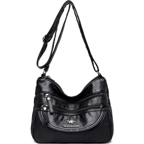 New Style Retro Large Capacity Women Messenger Bags High Quality Leather Handbags Luxury Designer Brand Ladies Shoulder Bags