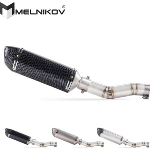 Motorcycle Exhaust Middle Slip On For Suzuki GSXR600 Gsxr700 Gsxr750 K7 GSX R700 R750 R600 GSXR 600 750 2008 To 2010 Exhaust