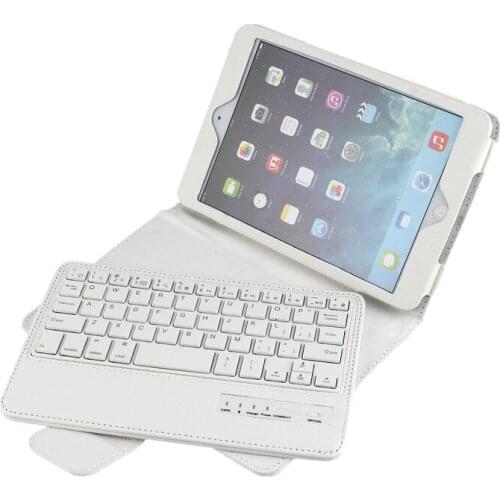 High Quality Bluetooth Keyboard for iPad Mini 1 / 2 / 3 / 4 Cases 7.9'' Universal Tablet Portable Holster Luxury PU Cover Stand