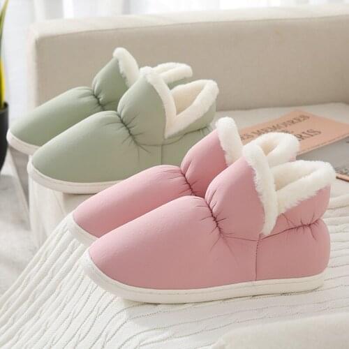 Winter Furry Slides Women Slippers Warm Plush Flip Flops Christmas Cotton Indoor Home Shoes Floor Shoes Claquette Fourrure 2020