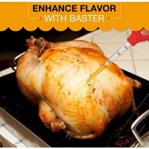 1pc 30ml Kitchen Cooking Gadgets Turkey Oil Dropper Barbecue Baster BBQ Cleartube Food Drip Pipe Hose Chicken O2W4
