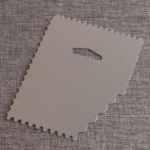 1pc Pentagon Pattern Serrated Edge Sugarcraft Pastry Scraper Cake Cutter Scale Knife
