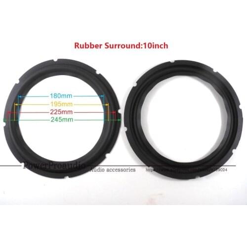 10 pcs/lot Brand New 10 inch 10" Repair Subwoofer / Bass Speaker Rubber Surrounds (180mm/195mm/225mm/245mm)