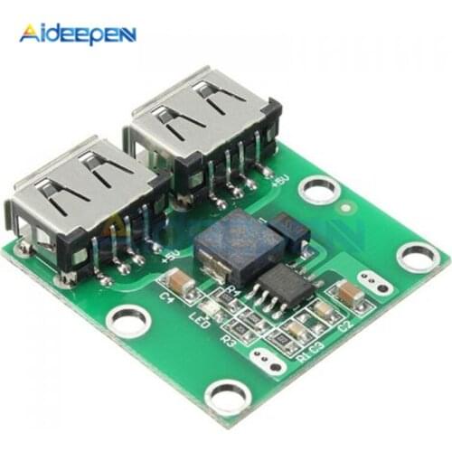 2Pcs/lot Dual USB Step Down Module DC-DC 6V-2​​4V to 5.2V 3A Buck Converter Transformer Voltage Regulator Charging Board