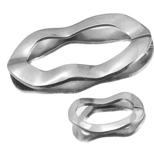 20Pcs/lot Stainless Steel O Shape Opening Earring Findings Rectangle Ripple Charms Connectors for Earrings DIY Making Material