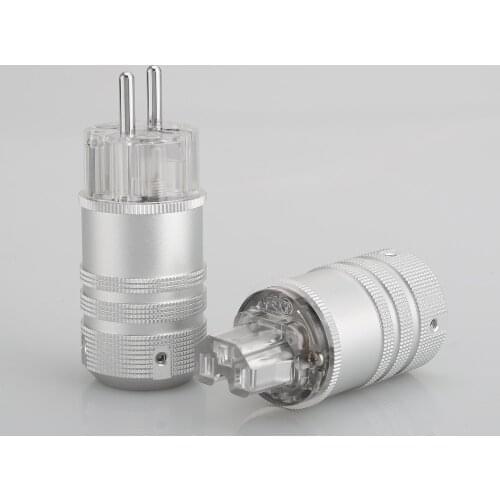 2020 Audiocrast Euro Schuko 2 Pin Plug Audio Grade Schuko Plug Rhodium Plated Voor Diy Netsnoer Extension Poower Kabel hifi