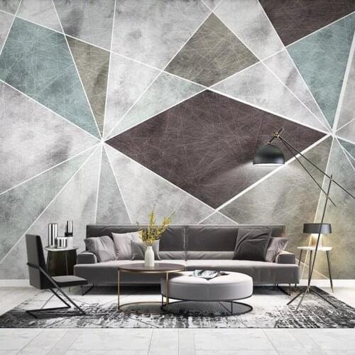 Milofi custom 3D wallpaper mural Nordic geometric modern minimalist living room background wall painting wallpaper