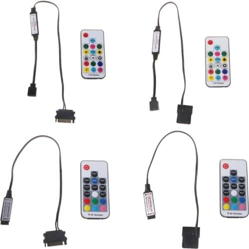 RGB Controller RF Wireless Remote Control for Case LED Light 3Pin 5V/4Pin 12V