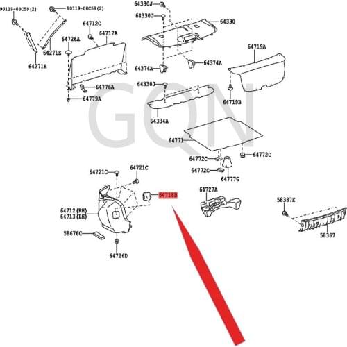 Luggage trim access cover 2012-Toy ota COR OLL AAX IOP RIU SWI NDO MWI ND OM Luggage interior trim panel access cover trim