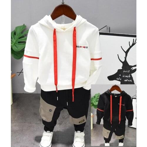 Kids Baby Boy Clothes Sets Casual Letter Printing Autumn Winter Outwear Sets Long Sleeves Tracksuit Top+Pant Outfits Hat Set