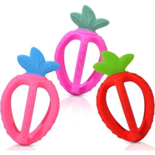 Baby Teether Fruit Shape Emotional Comfort Food Grade Material Kids Molar Teether Toy for Newborn Kids Molar Teether Toy Nibble