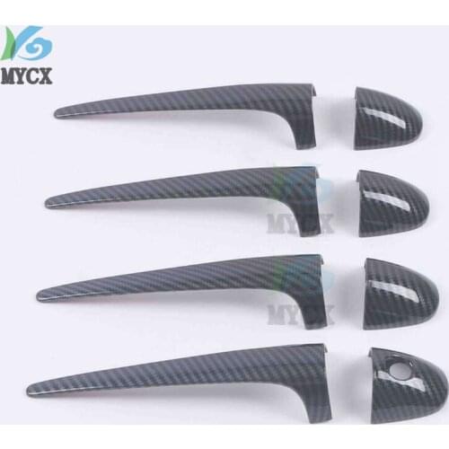 For toyota rav4 rav 4 xa40 2018 2017 2016 2015 2014 2013 carbon fiber and chrome door handle cover parts accessories
