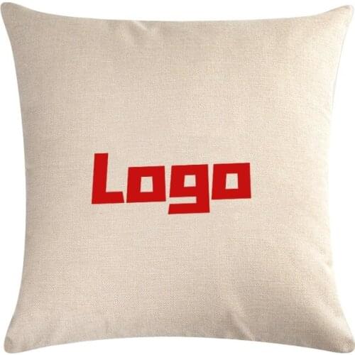 Home Decor Linen Pillow Covers Various Logo Custom Cushion Covers Customized Pillowcase Team-Logo Auto-Logo Luxuslabel