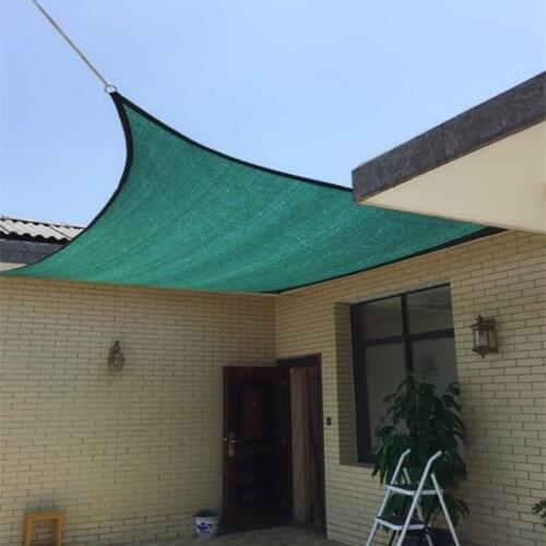 HDPE net 95% shading UV protection 5 x 5 M/pcs Square Sun Shade Sail in Arc edge D rings style used as garden net
