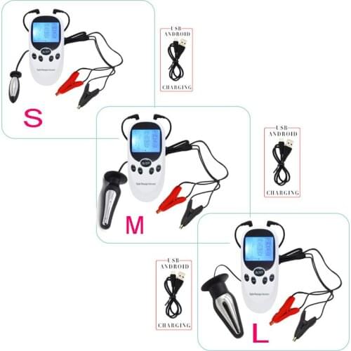 Electric Shock Anal Vaginal Masturbator Electro Stimulation Nipple Clamps Clitoris Labia Clip BDSM flriting toys for couples