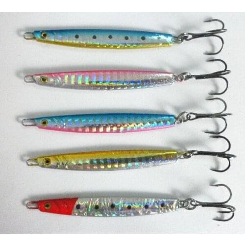 HENGJIA HOT 10pcs Lead spoons fishing lures 6# hooks Pencil fishing lures Fishing gear tackle Hard Bait sea lure