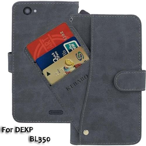 Leather Wallet DEXP BL350 Case 5" Flip Fashion Luxury Front Card Slots Cases Cover Business Magnetic Phone Bags