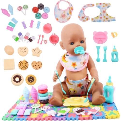 Doll Clothes Mini Play Toy Blanket Food Candy Bowel Nipple For 18 Inch American Of Girl&43Cm Baby New Born Doll Our Generation