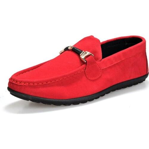 Loafers Men Casual Peas Shoes Flat Slip on Leather Shoes Comfortable Lightweight Driving Shoes Male Footwear 39-44