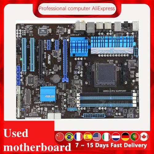 For ASUS M5A97 EVO Motherboard Socket AM3+ DDR3 32GB For AMD 970 FX Original Desktop Mainboard M5A97 SATA III Used Mainboard