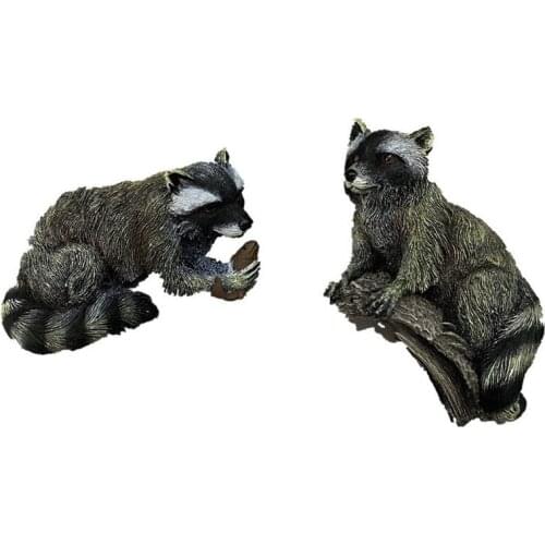 Hand-painted Cute North America Raccoon 3D Fridge Magnets Tourism Souvenirs Refrigerator Magnetic Stickers Gift
