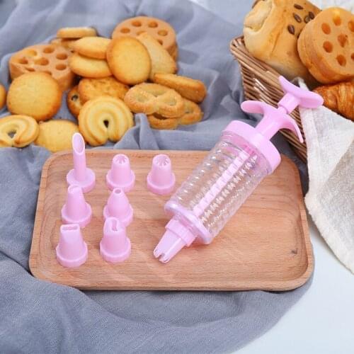 Nozzles Pink Cake Decorative DIY Tools Confectionery Cookie Tips Plastic Cream Gun Pastry Syringe Extruder Kitchen Gadget Pastry