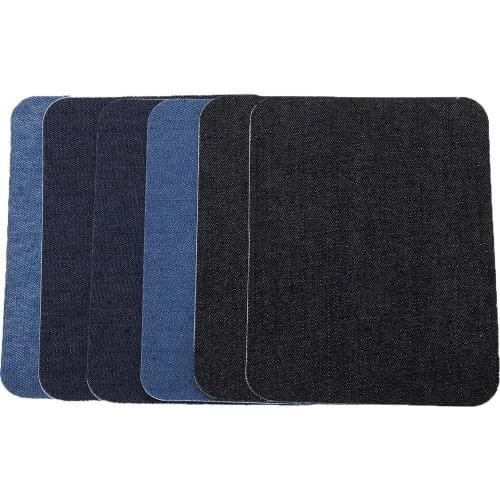 Jeans Iron On Patches Repair Elbow Knee Denim Patches for Clothes Stickers Decorative Appliques Apparel Sewing Fabric Tools