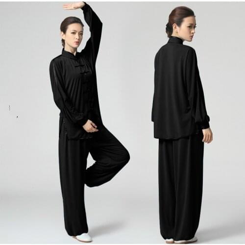 New Tai Chi Clothing Elasticity Knitted Fabrics For Men And Women Kung Fu Performance Clothing Wushu Martial Art Uniforms