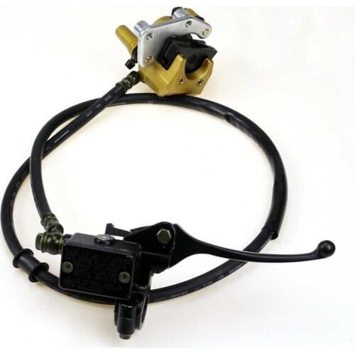 Motorcycle Front Hydraulic Brake Master Caliper Cylinder Assembly with 2 Pump For 110cc 125cc 140cc CRF70 PIT Dirt Bike 1100MM
