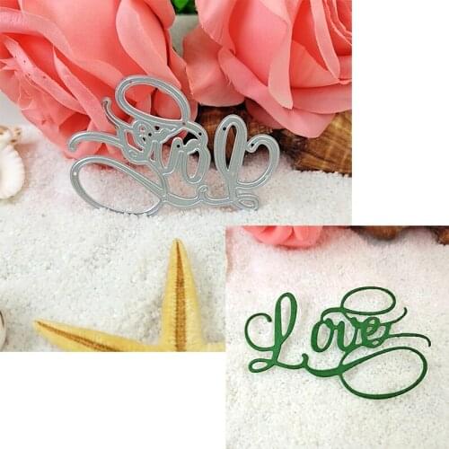 Suitable for Valentines Day metal cutting die and DIY scrapbook album 3D creative greeting card making love word 2021 NEW
