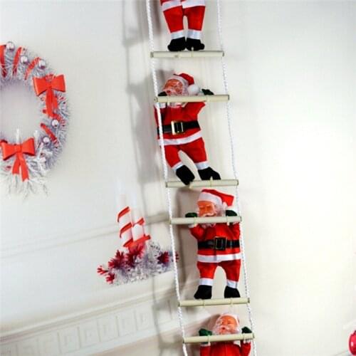 Climbing Ladder Santa Claus Santa Claus Doll Christmas Tree Hanging Ornament Christmas Decoration For Home