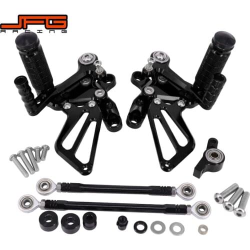 Motorcycle CNC Adjustable Foot Pegs Pedals Rest Rearset Footpegs For DUCATI 1098 R Bayliss LE S Tricolore 848 EVO 1198 S R