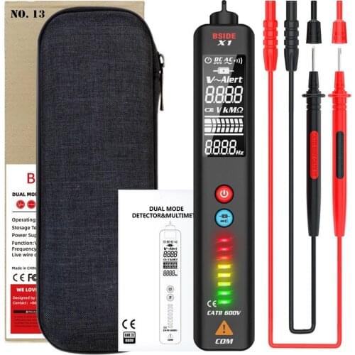 BSIDE X1 Smart Digital Multimeter Electric Pen Test Electric Pen Voltage Detector Multimeter 40Hz~1000Hz 600V DC or 600V AC
