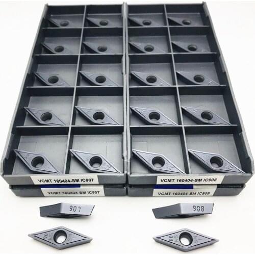 VCMT160404 SM IC907 IC908 Carbide Turning Insert Internal Rotary Insert CNC Lathe Parts Tool Cutting Tool VCMT Turning Tool