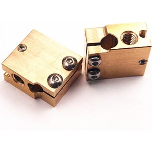 High Temperature Copper volcano cartridge type heater block sensor/thermistor/PT100 sensor block V6 hotend