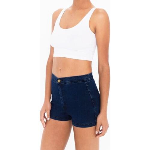 Women Vintage Apparel Slim Bottom Tight-fitting High Waist Shorts Sexy Denim Shorts