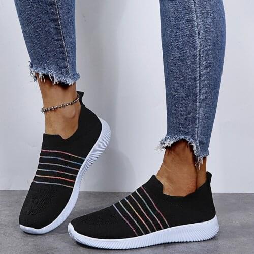 2021 Sneakers Women Shoes Flats Casual Ladies Shoes Women Loafers Mesh Light Breathable Female shoes Plus size