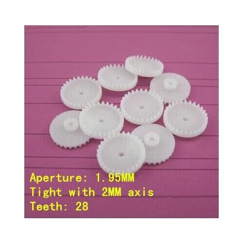 100PCS 0.5 Crown molding plastic gears C28-2A gear Boat Racing Parts C282A crown gear tooth DIY model toys car accessories