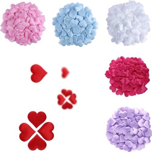 100Pcs/Pack Romantic Wedding Love Heart Shaped Sponge Petal Sweet Throwing Petals Decor Table Party Birthday Home Decoration