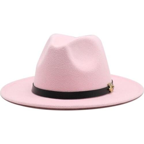 18 colors Winter Autumn Imitation Woolen Women Men Ladies Fedoras Top Jazz Hat European American Round Caps Bowler Hats 56-60cm