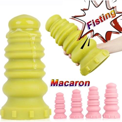 2021 Fisting Fantasy Huge Anal Plug Big Buttplug Anal Dilator Vaginal Expansion Prostate Massager Macaron Sex Toys For Men Woman