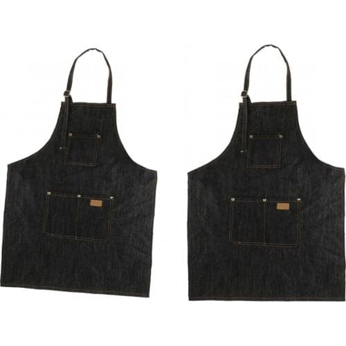 2x Hair Beauty Salon Jean Cape Haircut Barber Gown Hairdressing Apron Supply