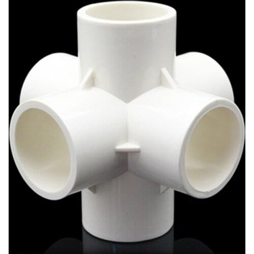 50mm PVC Six Way Joint Garden Irrigation Watering Tube Adapter Pipe Fittings
