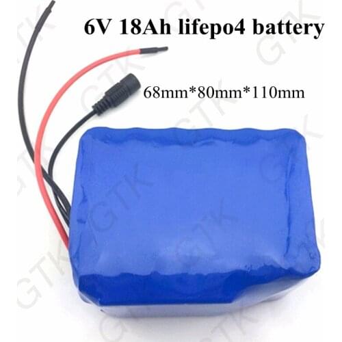 Lifepo4 battery 6v 18ah 6.4v 2S12P 18650 lifepo4 lithium battery pack for 6V kids electric scooter electric bicycle