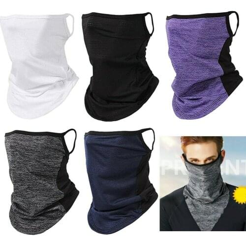Balaclava Neck Tube Scarf Bandana Head Face Cover Neck Gaiter Ear Loops Headwear