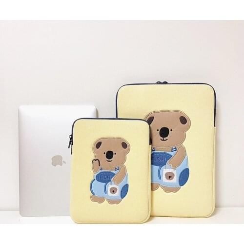 Koala Sleeve Case for 11 13 Inch Laptop Notebook Girl MacBook Air Ipad Handbag Pouch Korea Soft Travel Business Bear Storage Bag