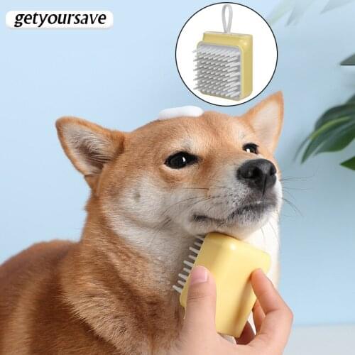 Pets Bath Combs Dogs/Cats Hair Removal Open Knot Comb PC&TPR Shampoo Massage Brush Soft Combing Hairs Cleaner Cleaning Supplies