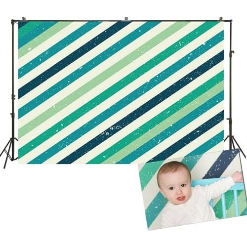HUAYI Photography Backdrop Blue Stripes Patterns Photo Background Newborns Baby Child Birthday Studio Photoshoot Drops D-6851