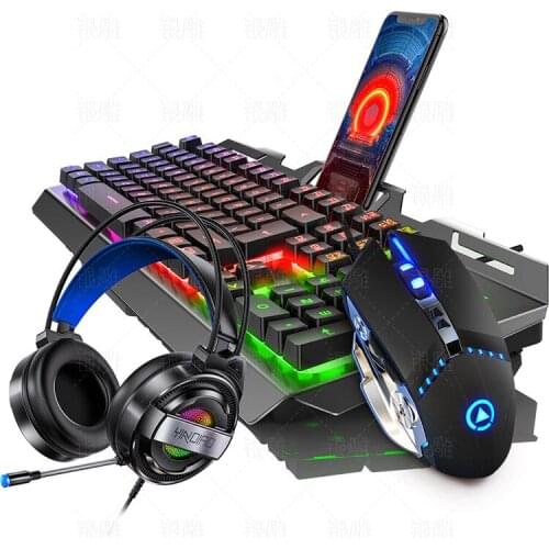 V2 gaming keyboard mouse headset three-piece suit manipulator keyboard and mouse kit