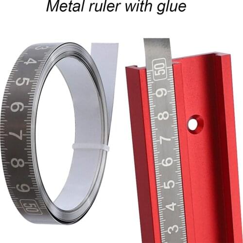 Stainless Steel Miter Track Tape Measure Self Adhesive Woodworking Ruler Rust-Proof Metric Scale Ruler Rust-Proof Woodwork Tools